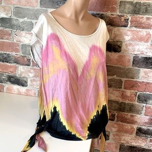 Sheer, open sided tank top/ beach cover up